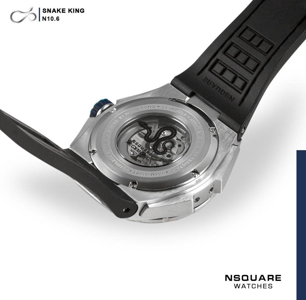 NSQUARE SnakeKing Automatic Watch-46mm N10.6 Blue Steel/Blue|NSQUARE 蛇皇系列 自動錶-46毫米  N10.6 鋼藍色