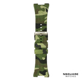 N 10-GREEN CAMOUFLAGE RUBBER STRAP | N 10-綠色橡膠迷彩帶