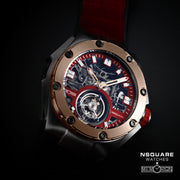 NSQUARE NM01-TOURBILLON Watch - 46mm  N35.1 SS/RG/Red|NM01-陀飛輪 46毫米  N35.1 不銹鋼/玫瑰金/紅