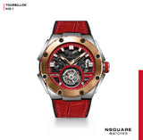 NSQUARE NM01-TOURBILLON Watch - 46mm  N35.1 SS/RG/Red|NM01-陀飛輪 46毫米  N35.1 不銹鋼/玫瑰金/紅