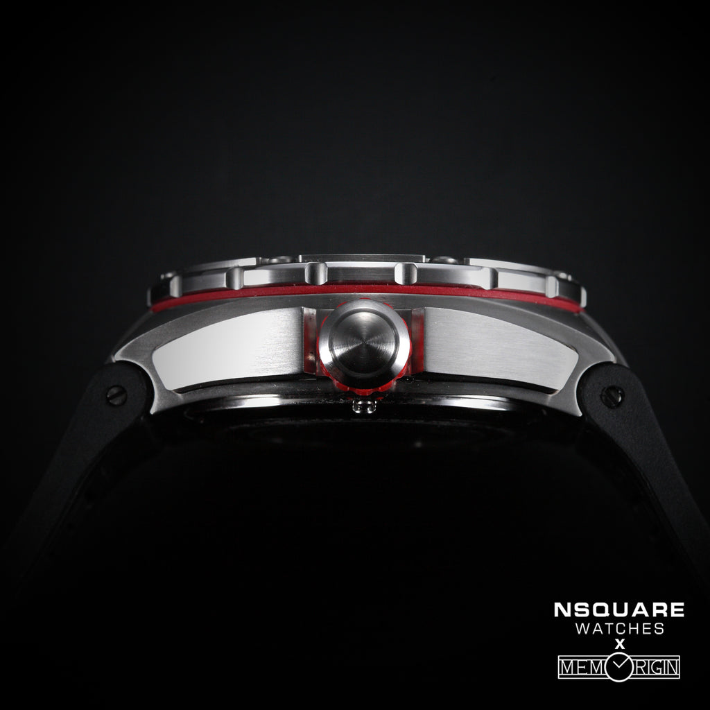 NSQUARE NM01-TOURBILLON Watch - 46mm  N35.2 SS/Black|NM01-陀飛輪 46毫米  N35.2不銹鋼/黑色