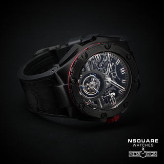 NSQUARE NM01-TOURBILLON Watch - 46mm N35.3 All Black|NM01-陀飛輪 46毫米 N35.3 全黑色