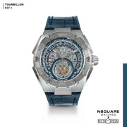 NSQUARE N37.1 Ronald Series-TOURBILLON Watch - 46mm  SS/Blue|N37.1 鄭中基系列-陀飛輪46毫米  鋼藍色