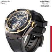 NSQUARE N37.2 Ronald Series-TOURBILLON Watch - 46mm  Gold/Black|N37.2 鄭中基系列-陀飛輪46毫米  金/黑