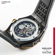 NSQUARE N37.2 Ronald Series-TOURBILLON Watch - 46mm  Gold/Black|N37.2 鄭中基系列-陀飛輪46毫米  金/黑