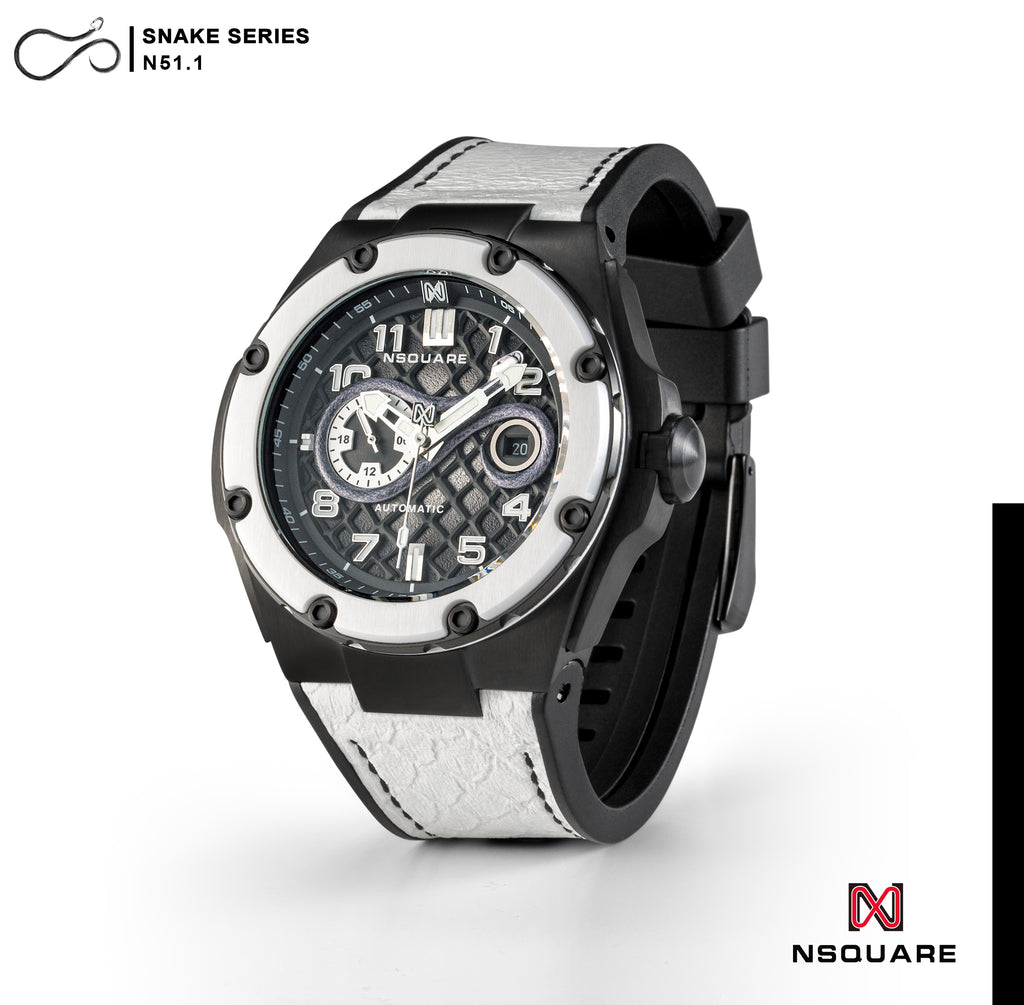 NSquare 蛇系列 特別版本 自動錶 - 46毫米腕錶 N51.1 白色陶瓷