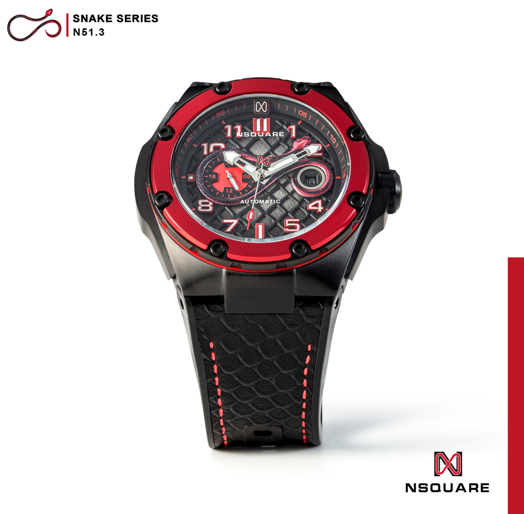 NSquare Snake Special Edition Automatic Watch - 46mm N51.3 Firestorm Red|NSquare蛇系列 特別版本 自動錶 - 46毫米 N51.3火暴紅