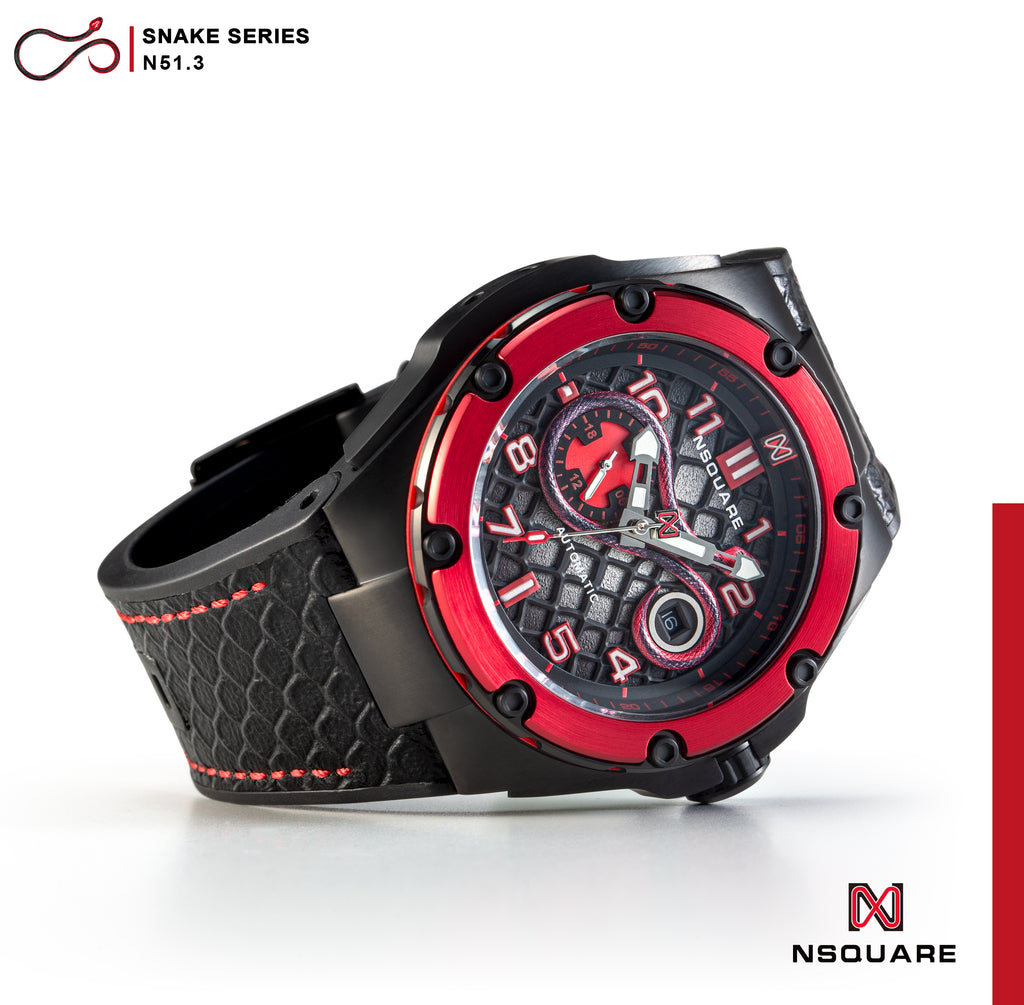 NSquare Snake Special Edition Automatic Watch - 46mm N51.3 Firestorm Red|NSquare蛇系列 特別版本 自動錶 - 46毫米 N51.3火暴紅
