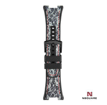 Load image into Gallery viewer, N51.4 Dual Material - Gray/Black Snake Embossing Pattern Leather with Black Rubber Strap|N51.4 雙材質 - 灰/黑色蟒蛇壓花圖案皮和黑色橡膠帶