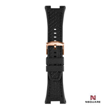 Load image into Gallery viewer, N51.9 Dual Material - Black Snake Embossing Pattern Leather with Black Rubber Strap|N51.9 雙材質 - 黑色蟒蛇壓花圖案皮和黑色橡膠帶