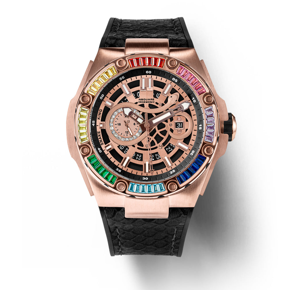NSquare Snake Special Edition Automatic Watch - 46mm N51.9 Rainbow Rose Gold|NSquare 蛇系列 特別版本 自動錶 - 46毫米 N51.9