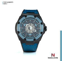 Load image into Gallery viewer, N59.3 Dual Material - Blue Leather with Black Rubber Strap|N59.3 雙材質 - 藍色皮和黑色橡膠帶