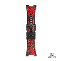 Load image into Gallery viewer, N59.4 Dual Material - Red Leather with Black Rubber Strap|N59.4 雙材質 - 紅色皮和黑色橡膠帶