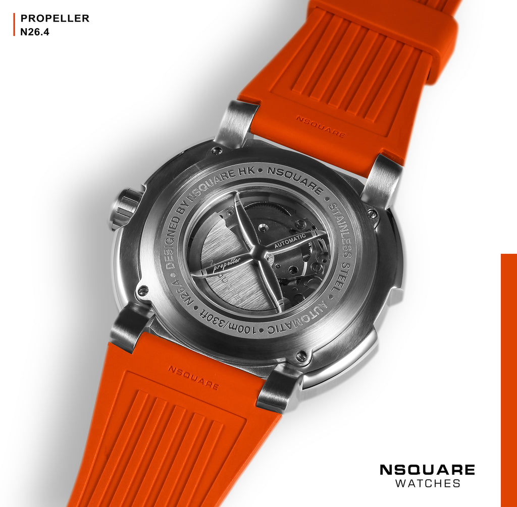 NSQUARE Propeller Automatic Watch - 48mm N26.4 Orange|NSQUARE 螺旋槳 自動錶-48毫米 N26.4 橙色