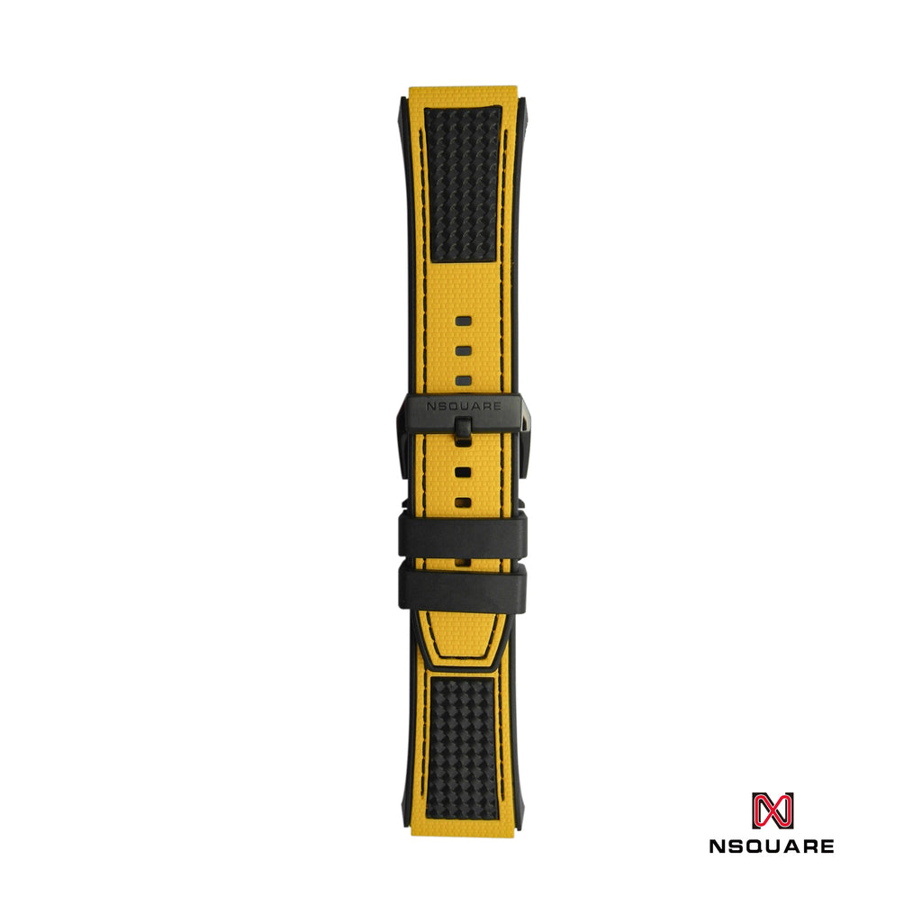 N39.1 Dual Colour Rubber Strap - Yellow/Black|N39.1 雙色橡膠帶 - 黃/黑