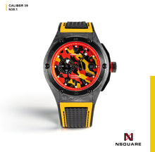 Load image into Gallery viewer, N39.1 Dual Colour Rubber Strap - Yellow/Black|N39.1 雙色橡膠帶 - 黃/黑