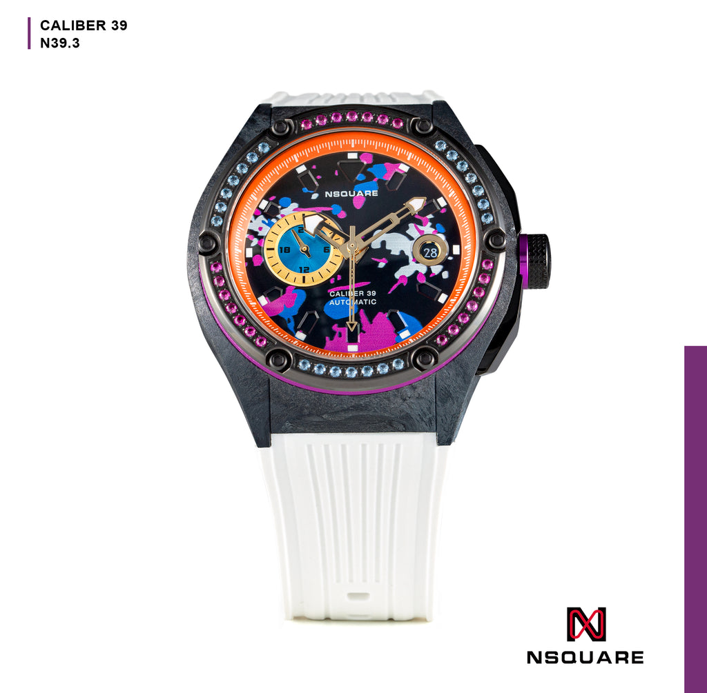 NSquare MultiColoured Series Automatic Watch - 44mm N39.3 Active White|NSquare MultiColoured系列 自動錶 44毫米 N39.3 好動白