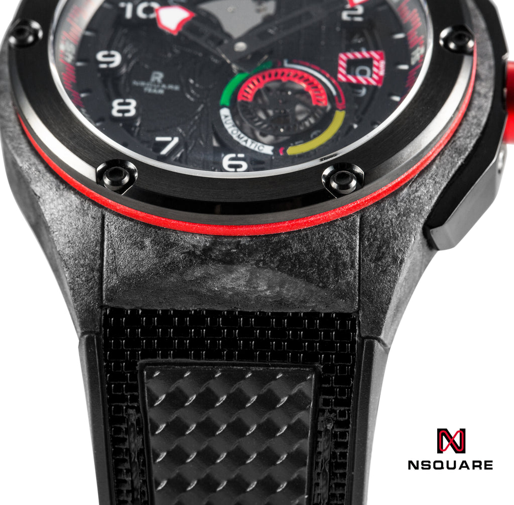 NSQUARE Racermatic Automatic N38.1 BLACK/BLACK|NSQUARE競賽者系列 自動錶N38.1 黑色/黑色