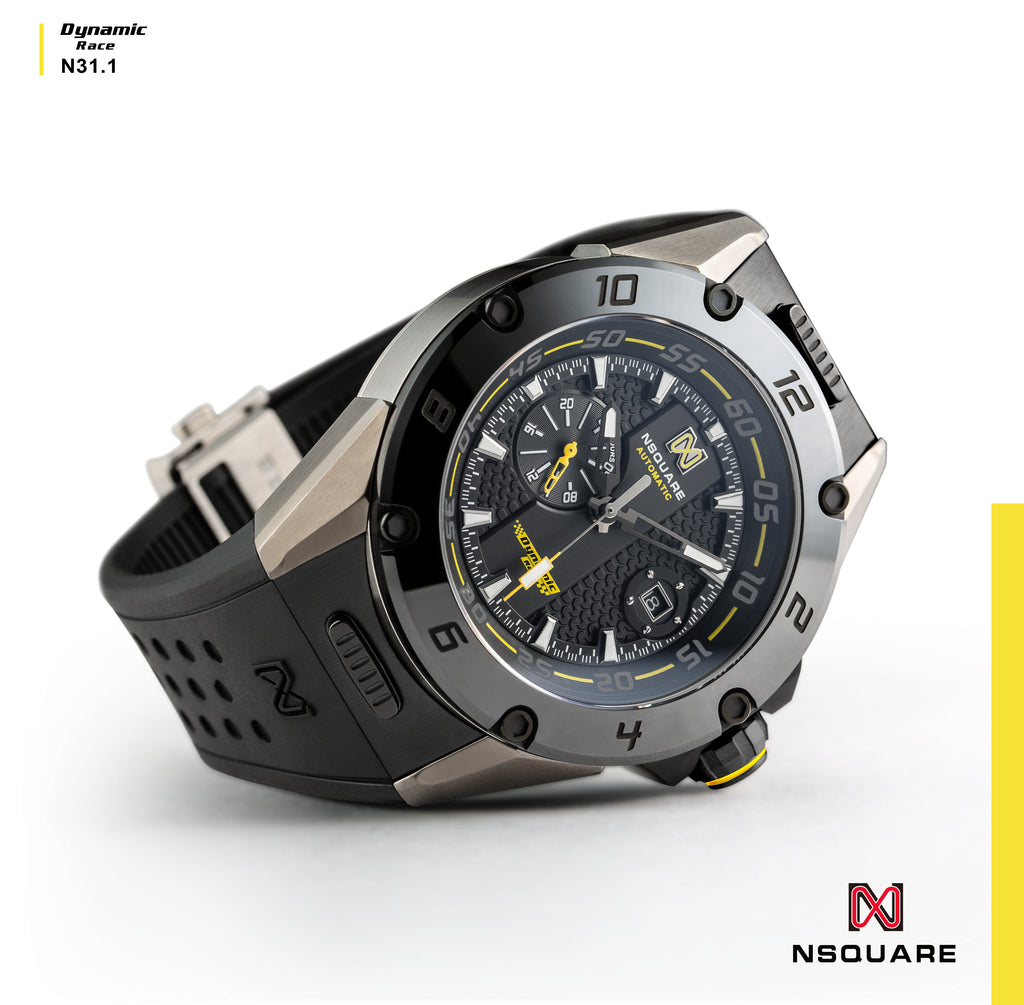 NSquare Dynamic Race Automatic Watch 46mm N31.1 Gray/Black Ceramic|NSquare Dynamic Race自動錶 46毫米 N31.1灰色/黑陶瓷
