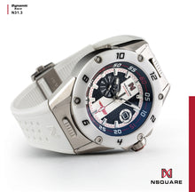 Load image into Gallery viewer, NSQUARE DYNAMIC RACE AUTOMATIC WATCH 46MM N31.3 SS/CERAMIC WHITE/WHITE|NSQUARE DYNAMIC RACE自動錶 46毫米 N31.3鋼/白色陶瓷/白色