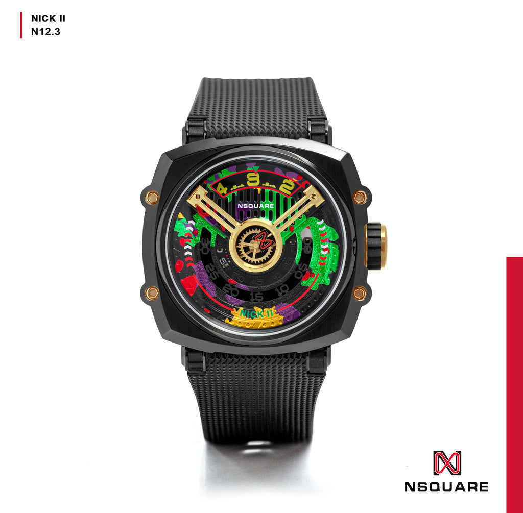NSquare NICK II Automatic Watch 45mm N12.3 Black/Gold|NSquare NICK II自動腕錶 45毫米 N12.3 黑/金