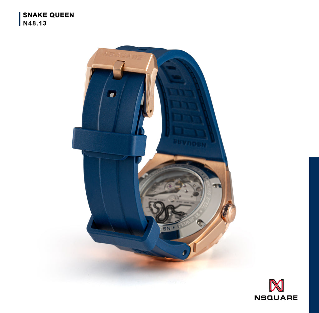 NSquare Dazz Automatic Watch 39mm N48.13 Dazz Rose Gold+Gray Strap|NSquare Dazz系列 自動錶 39毫米 N48.13 閃亮金+灰色錶帶