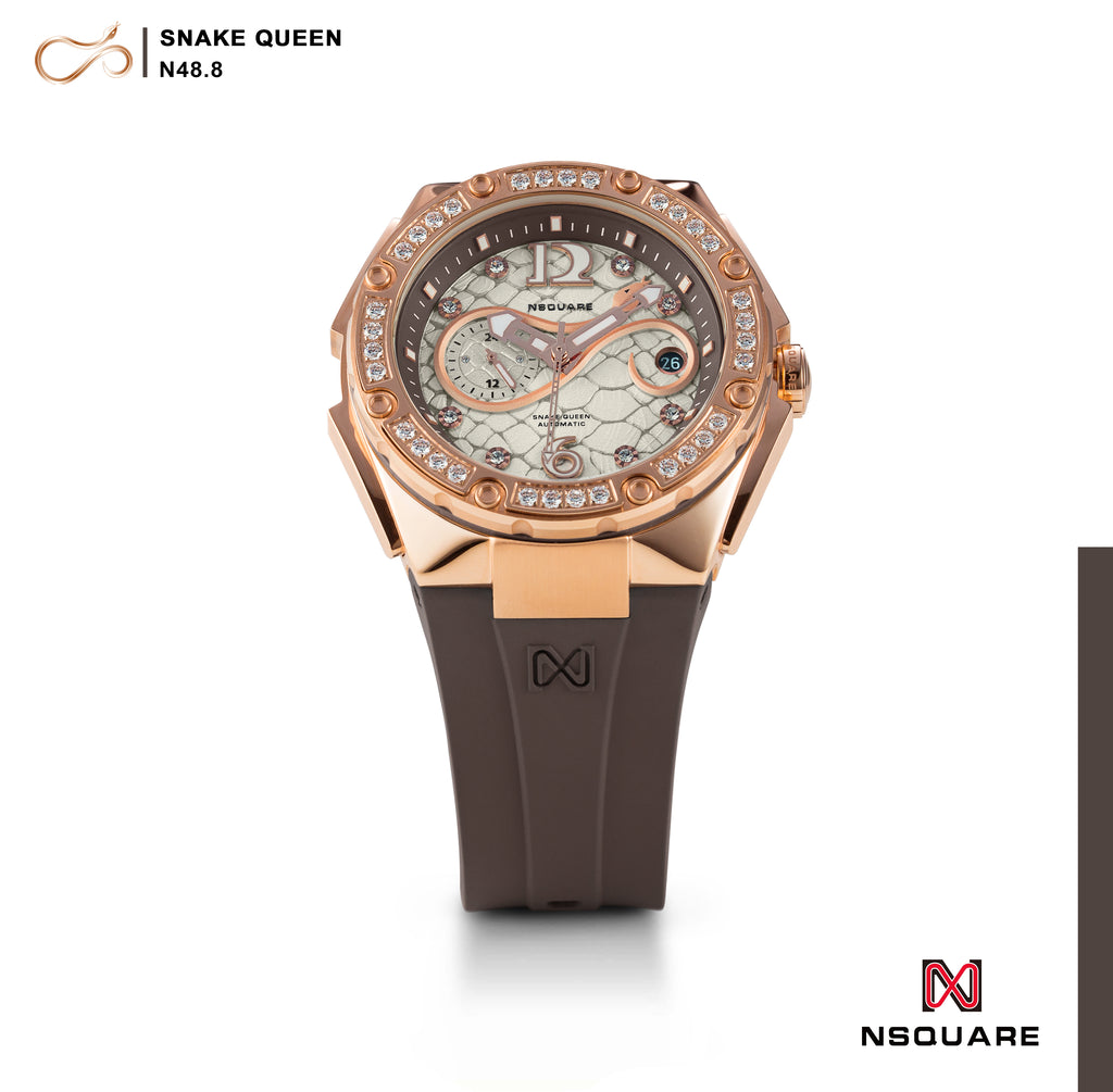 NSquare SnakeQueen 39mm Automatic Watch N48.8 Chocolate|NSquare 蛇后39毫米系列 自動錶 N48.8 巧克力色