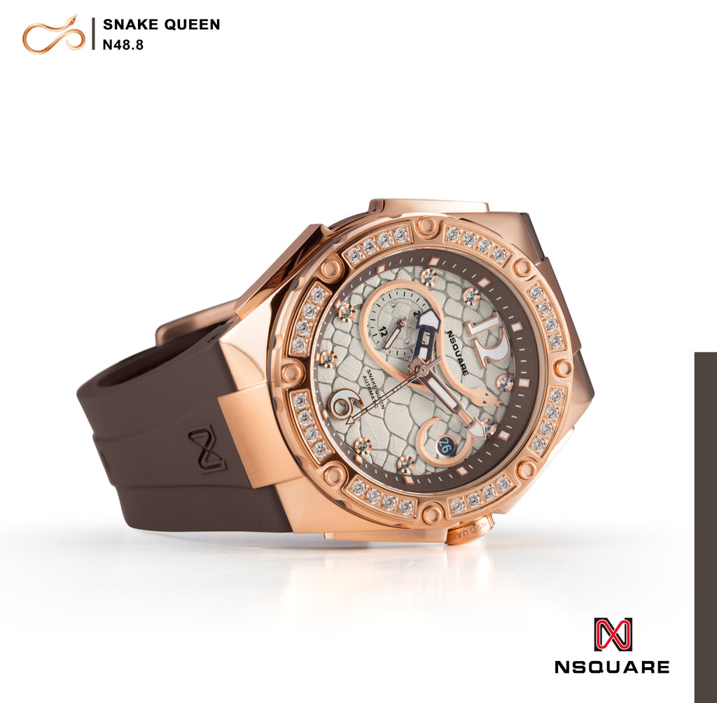 NSquare SnakeQueen 39mm Automatic Watch N48.8 Chocolate|NSquare 蛇后39毫米系列 自動錶 N48.8 巧克力色