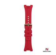 N48.6 Night Maroon Red Rubber Strap|N48.6 夜栗紅色橡膠帶