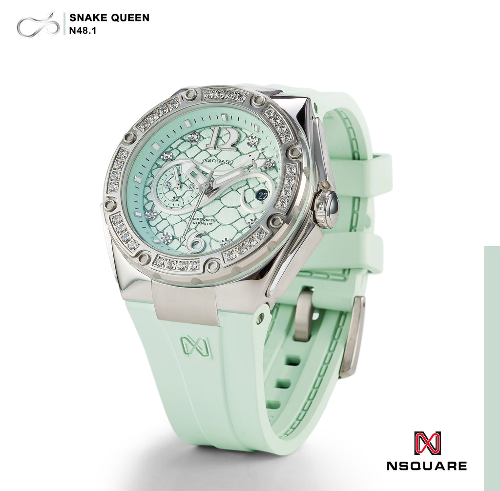 NSquare SnakeQueen39mm Automatic Watch - N48.1 Turquoise|NSquare蛇後39毫米系列 自動表 N48.1 綠色松色