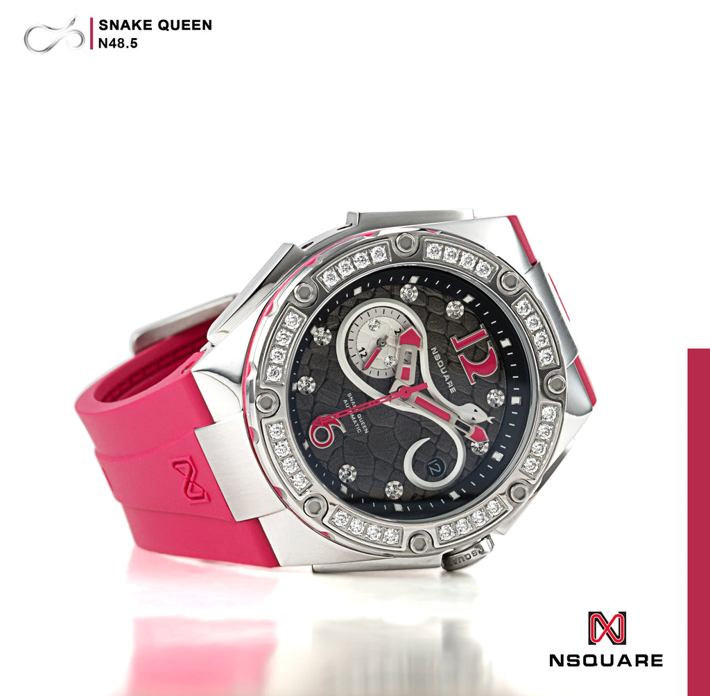 NSQUARE SnakeQueen39mm Automatic Watch- N48.5 Cherry Red