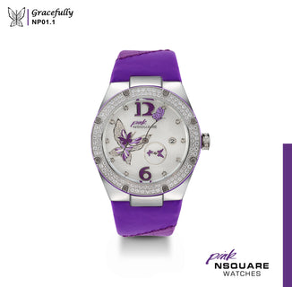 NSQUARE PINK Gracefully Automatic Watch-40mm NP01.1|NSQUARE PINK 蝴蝶系列自動表-40毫米 NP01.1