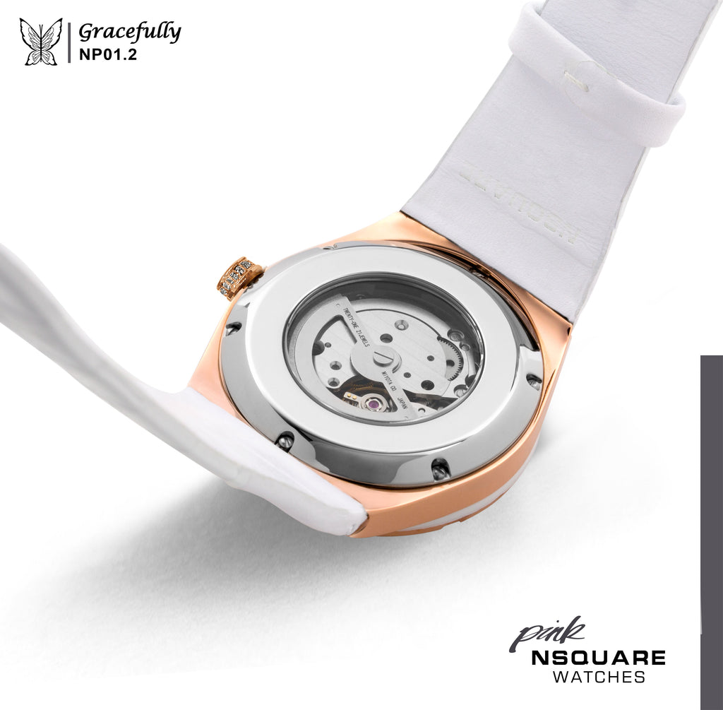 NSQUARE PINK Gracefully Automatic Watch-40mm  NP01.2|NSQUARE PINK 蝴蝶系列 自動錶-40毫米  NP01.2