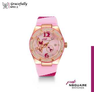 NSQUARE PINK Gracefully Automatic Watch-40mm NP01.3|NSQUARE PINK 蝴蝶系列自動表-40毫米 NP01.3