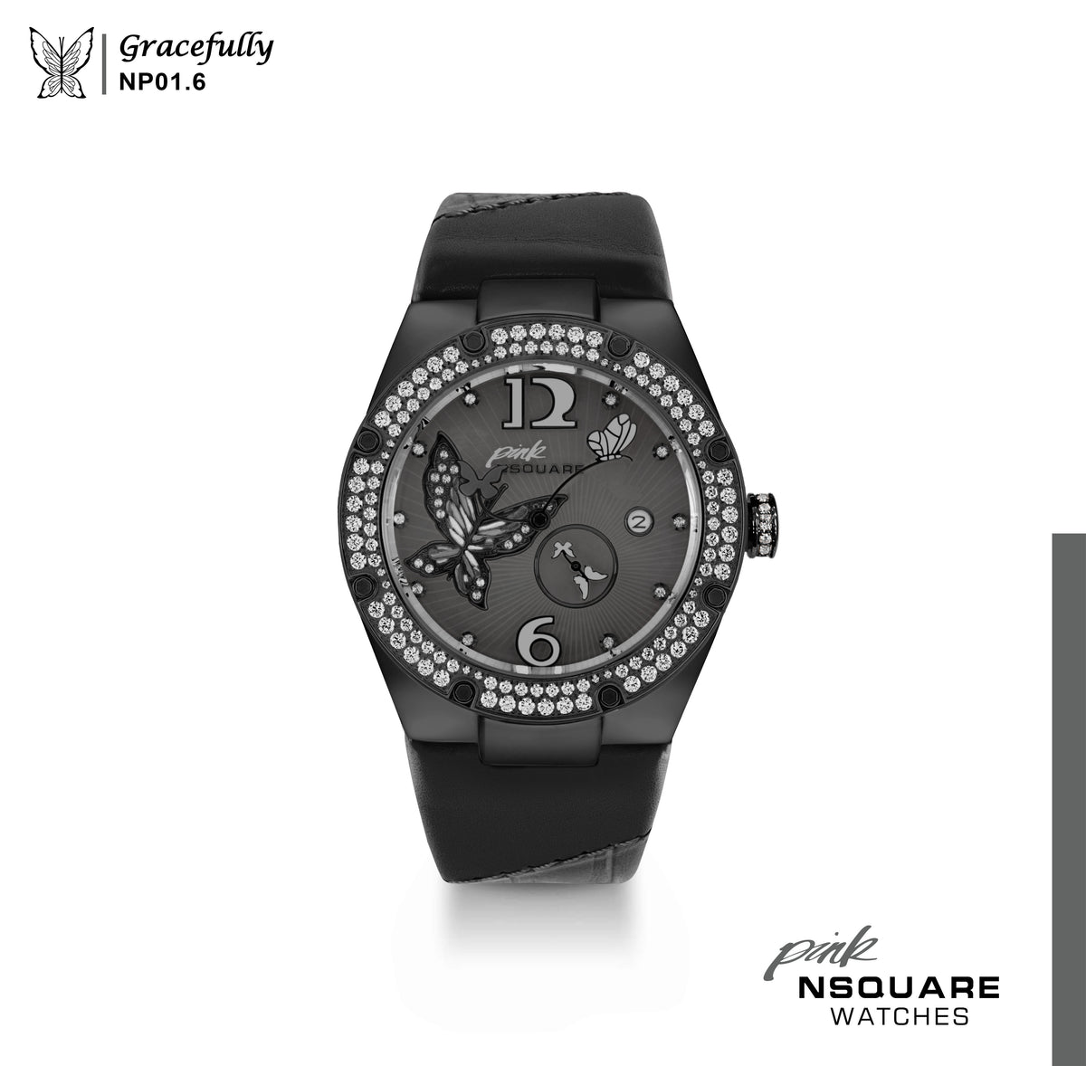 NSQUARE PINK Gracefully Automatic Watch-40mm  NP01.6|NSQUARE PINK 蝴蝶系列 自動錶-40毫米  NP01.6