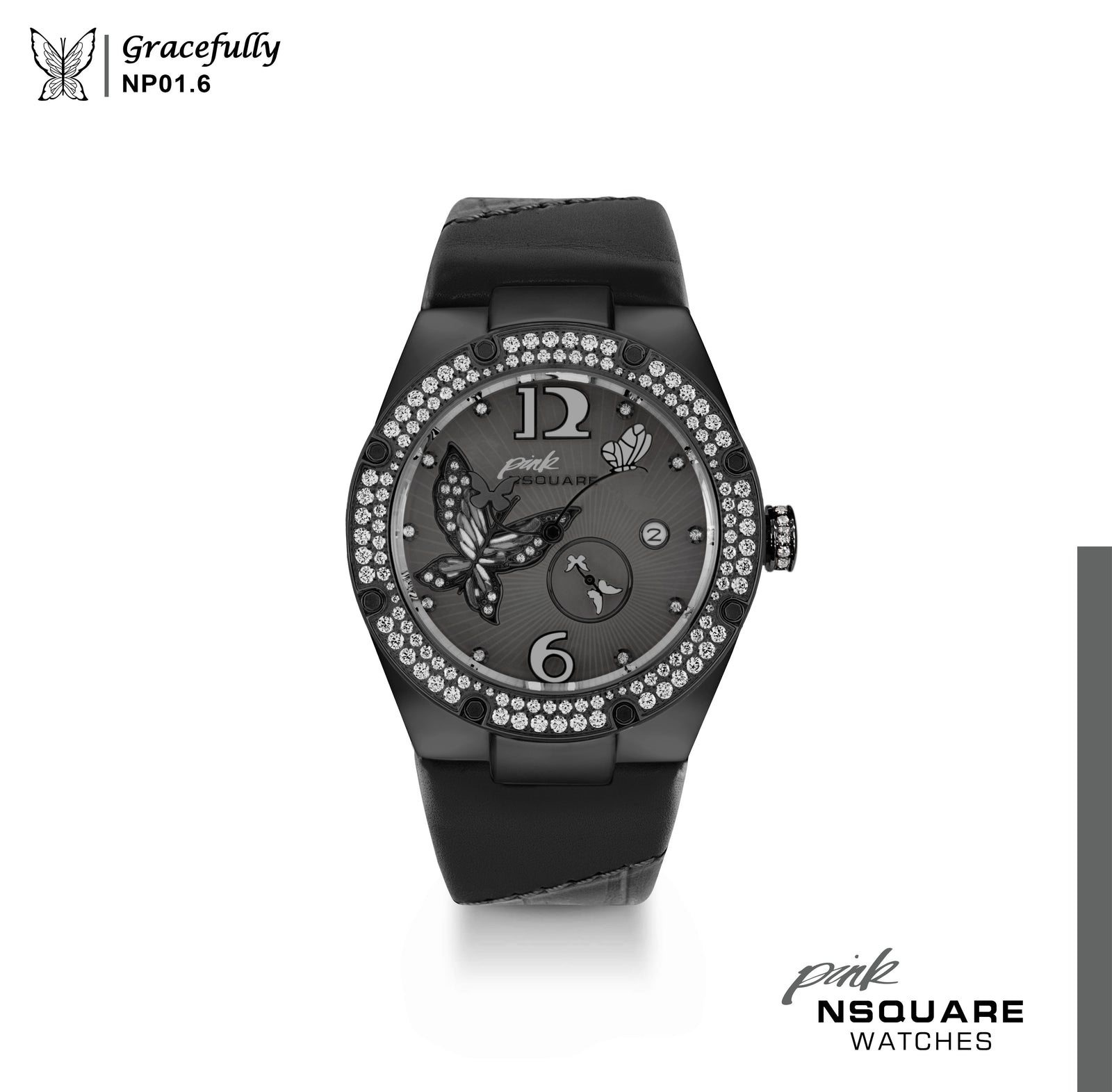NSQUARE PINK Gracefully Automatic Watch-40mm NP01.6|NSQUARE PINK 蝴蝶系列自動表-40毫米 NP01.6
