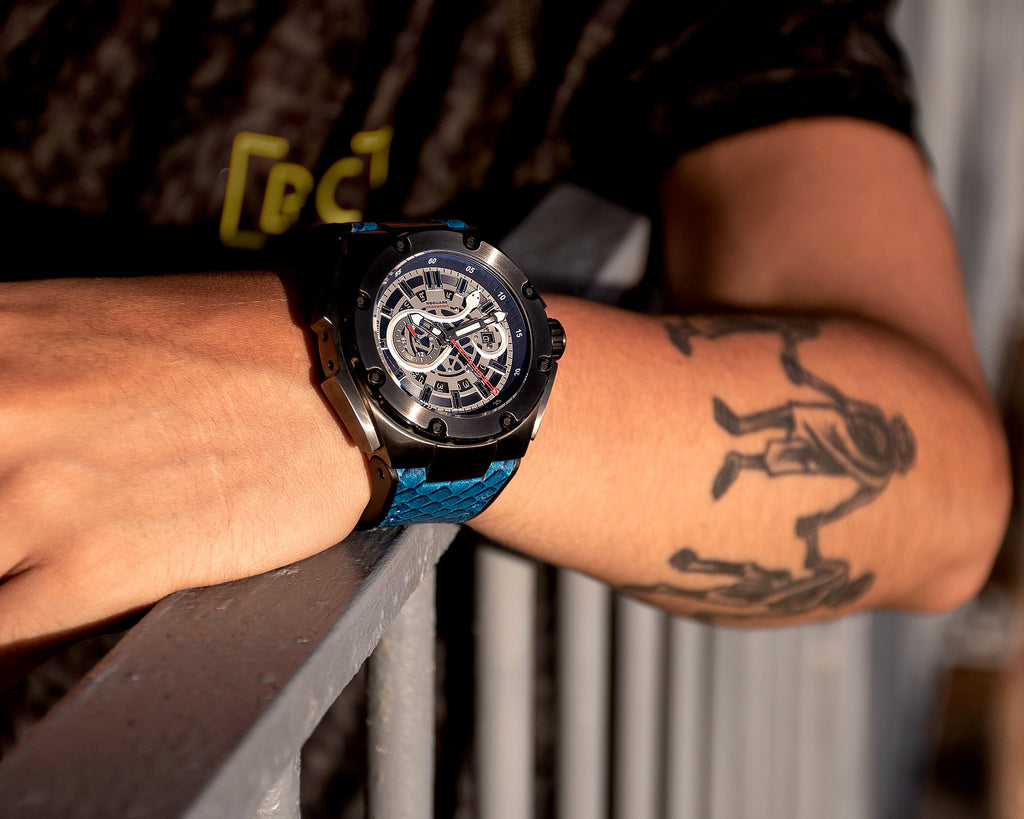 NSQUARE SnakeKing Automatic Watch-46mm N10.19 Gray Metal Blue|NSQUARE 蛇皇系列 自動錶-46毫米  N10.19 灰藍色