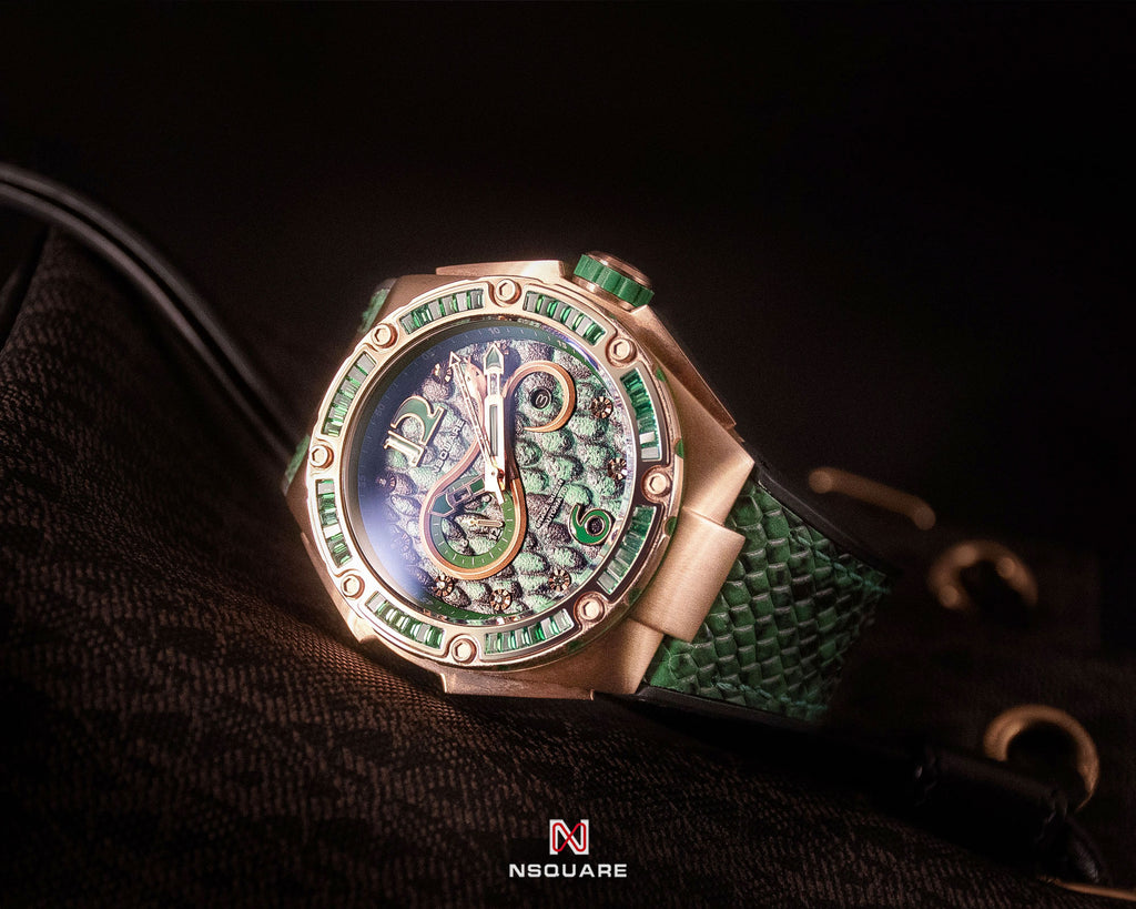 NSquare SnakeQueen Automatic Watch 46mm N11.3 SPRING GREEN|NSquare蛇后系列 自動錶-46毫米  N11.3 春天綠色