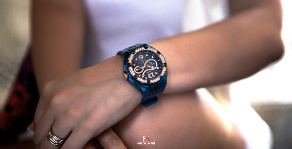 NSquare SnakeQueen 39mm Automatic Watch N48.12 Noble Blue|NSquare蛇后39毫米系列 自動錶 N48.12 貴侯藍