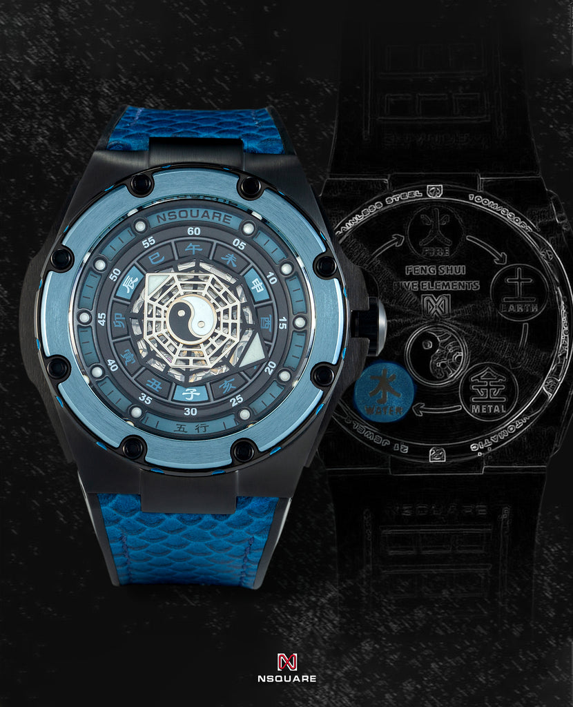 NSquare FIVE ELEMENTS Automatic Watch - 46mm N59.3 Water Attributes Blue|NSquare五行自動錶 - 46毫米 N59.3 水屬性 藍色