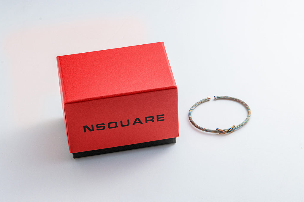 NSquare Jewellet Series Bangle 18.5cm NB3.2-S Silver|NSquare Jewellet系列 手鐲 18.5厘米 NB3.2-S 銀色