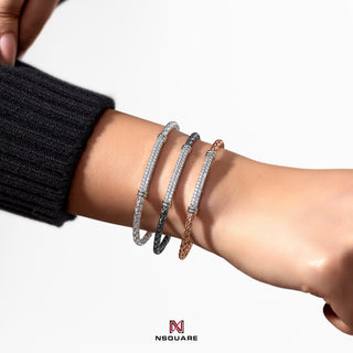 NSquare Jewellet Series Bangle 18cm NB4.3-B Gun Gray|NSquare Jewellet系列 手鐲 18厘米 NB4.3-B 槍灰色